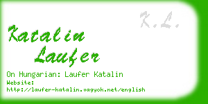 katalin laufer business card